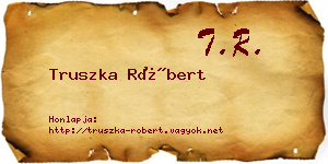 Truszka Róbert névjegykártya